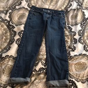 levi’s dark wash 511 mom jeans